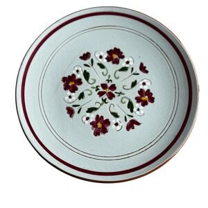 Vintage Stangl Pottery Oven Safe 8" Salad Plate‎ Red Flowers